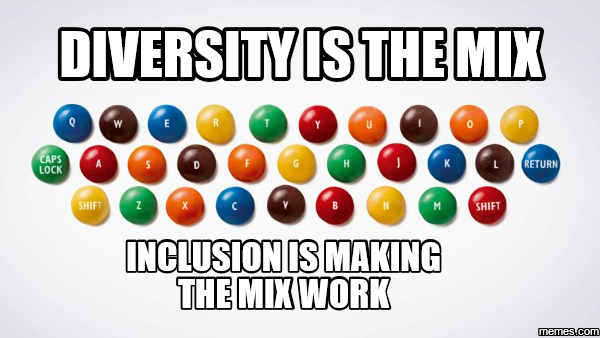 Image result for diversity and inclusion meme