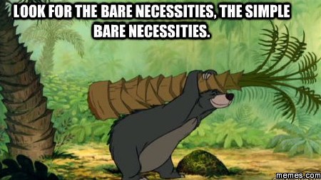 Image result for bear necessities meme