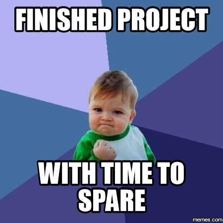 Image result for finished a project meme