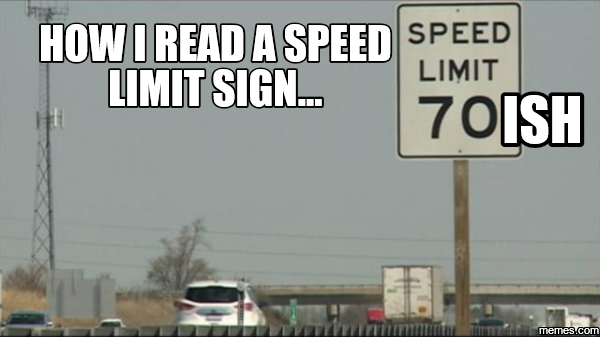 Image result for speed limit ish