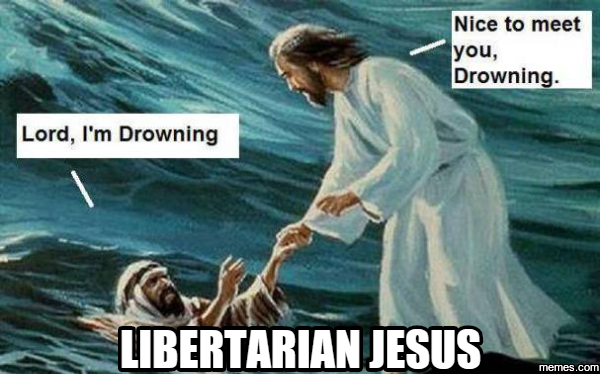 Socialist Jesus would be captioned saying, "I'll call the Departm...