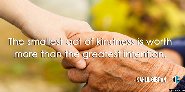 The smallest act of kindness...